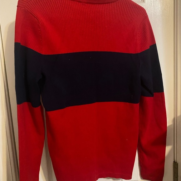 Lauren Ralph Lauren Y2K Color Block Ribbed Half Zip Pullover Sweater - Picture 6 of 8